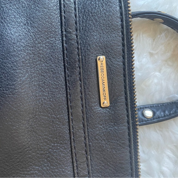 Rebecca Minkoff Black Crossbody Bag with Gold Accents - Picture 6 of 8